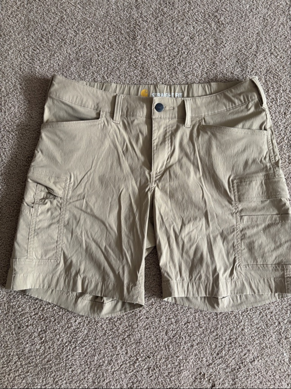 Carhartt Shorts straight fit sz 10, like new, khaki